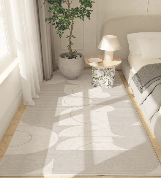 Abstract Contemporary Rugs for Bedroom, Dining Room Floor Rugs, Grey Modern Rugs under Sofa, Large Modern Rugs in Living Room, Modern Rugs for Office-Silvia Home Craft