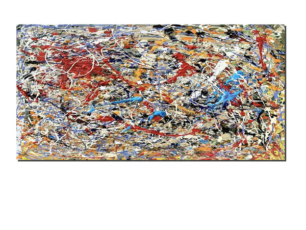 Colorful Contemporary Canvas Artwork, Modern Art Paintings for Dining Room, Abstract Wall Art Paintings, Large Acrylic Paintings on Canvas, Hand Painted Wall Art Paintings-Silvia Home Craft