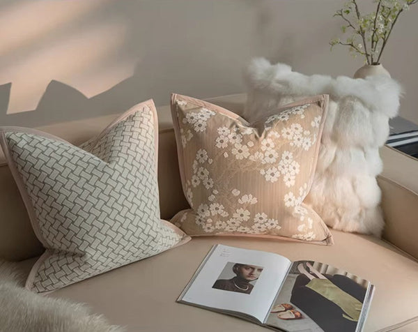 Modern Decorative Pillow Cover, Decorative Throw Pillows for Living Room, Decorative Pillow Arrangement Ideas for Couch, Modern Sofa Pillows-Silvia Home Craft