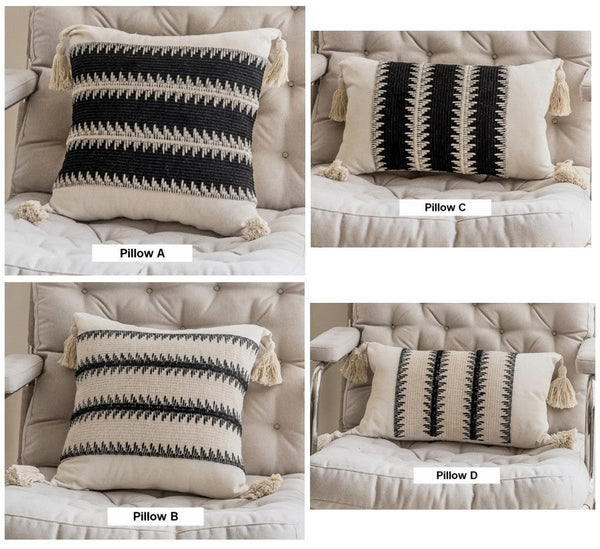 Decorative Pillow Covers, Large Modern Decorative Pillows for Bedroom, Large Square Modern Decorative Pillows for Couch, Contemporary Modern Sofa Pillows-Silvia Home Craft