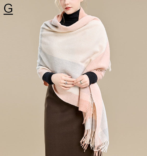 Winter Shawl, Christmas Holiday Gift, Evening Wrap, Large Wool Scarf, Winter Shawl, Elegant Shawl, Warm Cape, Cold Weather Scarf, Fashion Scarf, Oversized Scarf-Silvia Home Craft