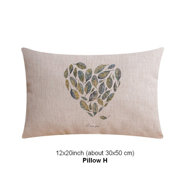 Decorative Sofa Pillows for Dining Room, Simple Decorative Pillow Covers, Love Birds Throw Pillows for Couch, Singing Birds Decorative Throw Pillows-Silvia Home Craft
