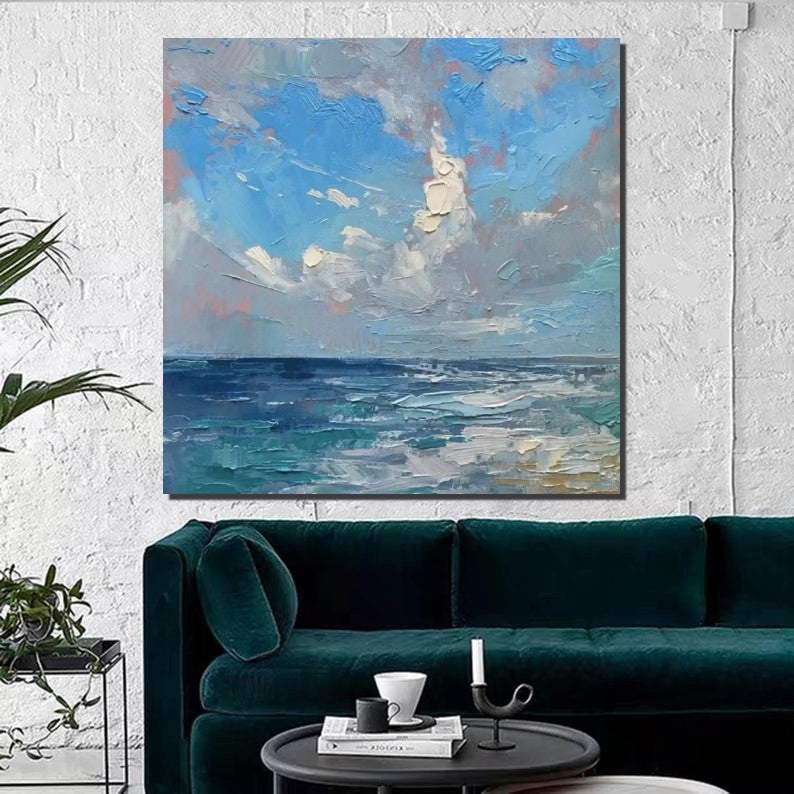 Abstract Landscape Canvas Painting for Living Room, Modern Wall Art Painting, Contemporary Abstract Artwork, Heavy Texture Paintings for Interior Design-Silvia Home Craft