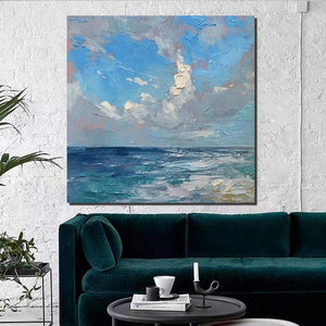 Abstract Landscape Canvas Painting for Living Room, Modern Wall Art Painting, Contemporary Abstract Artwork, Heavy Texture Paintings for Interior Design-Silvia Home Craft