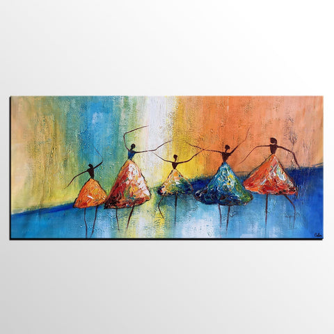 Acrylic Abstract Painting, Ballet Dancer Painting, Abstract Modern Painting, Modern Paintings for Living Room,Custom Art-Silvia Home Craft