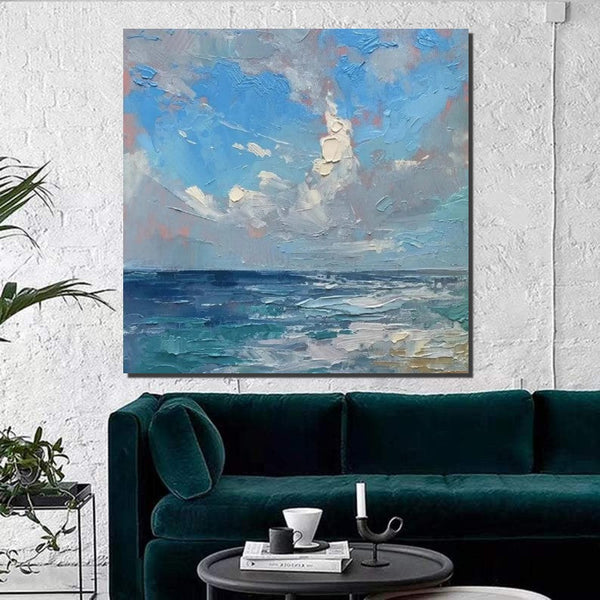 Abstract Landscape Canvas Painting for Living Room, Modern Wall Art Painting, Contemporary Abstract Artwork, Heavy Texture Paintings for Interior Design-Silvia Home Craft