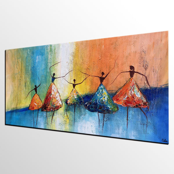 Acrylic Abstract Painting, Ballet Dancer Painting, Abstract Modern Painting, Modern Paintings for Living Room,Custom Art-Silvia Home Craft