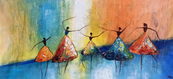 Acrylic Abstract Painting, Ballet Dancer Painting, Abstract Modern Painting, Modern Paintings for Living Room,Custom Art-Silvia Home Craft