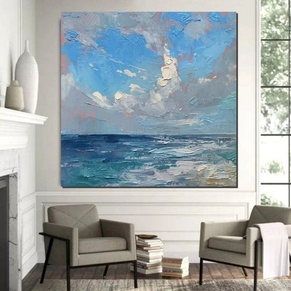 Abstract Landscape Canvas Painting for Living Room, Modern Wall Art Painting, Contemporary Abstract Artwork, Heavy Texture Paintings for Interior Design-Silvia Home Craft