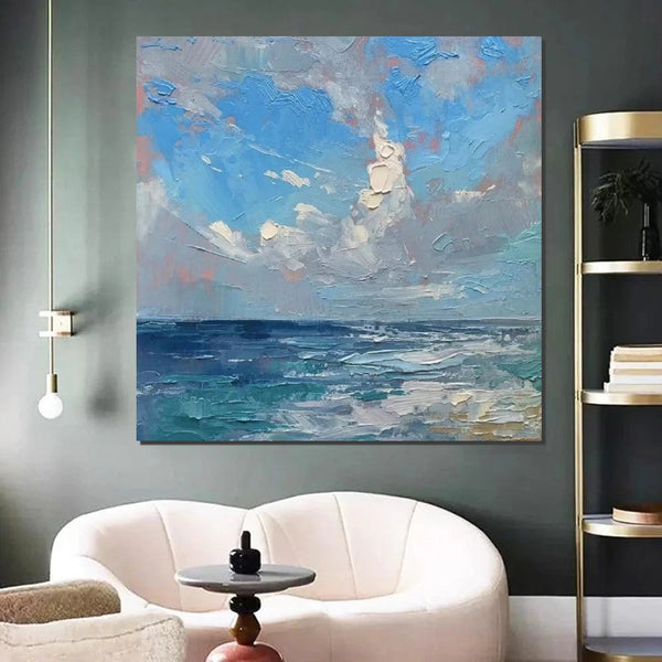 Abstract Landscape Canvas Painting for Living Room, Modern Wall Art Painting, Contemporary Abstract Artwork, Heavy Texture Paintings for Interior Design-Silvia Home Craft