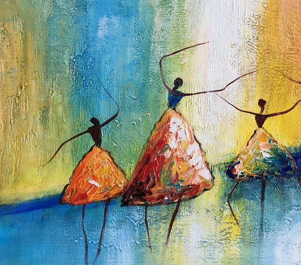 Acrylic Abstract Painting, Ballet Dancer Painting, Abstract Modern Painting, Modern Paintings for Living Room,Custom Art-Silvia Home Craft