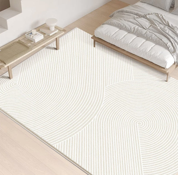 Living Room Modern Rugs, Modern Living Room Rug Placement, Contemporary Area Rugs for Bedroom, Dining Room Floor Rugs, Large Grey Rugs for Office-Silvia Home Craft