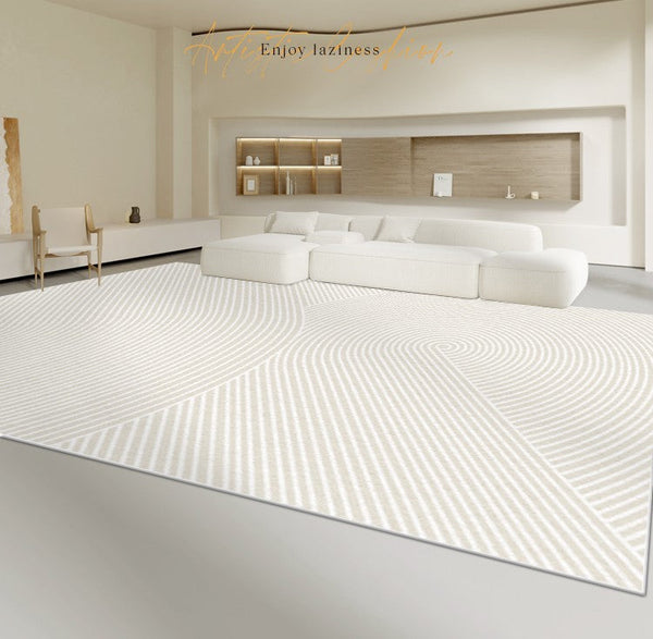 Living Room Modern Rugs, Modern Living Room Rug Placement, Contemporary Area Rugs for Bedroom, Dining Room Floor Rugs, Large Grey Rugs for Office-Silvia Home Craft