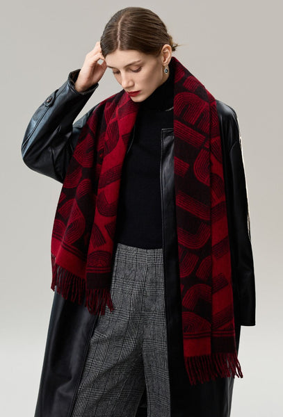 Fashion Designer Scarf, Soft Cashmere Scarf for Women, Cold Weather Scarf, Elegant Scarf, Holiday Women Scarf, Modern Wool Scarf, Warm Winter Scarf-Silvia Home Craft