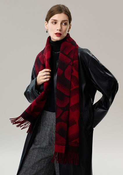 Fashion Designer Scarf, Soft Cashmere Scarf for Women, Cold Weather Scarf, Elegant Scarf, Holiday Women Scarf, Modern Wool Scarf, Warm Winter Scarf-Silvia Home Craft
