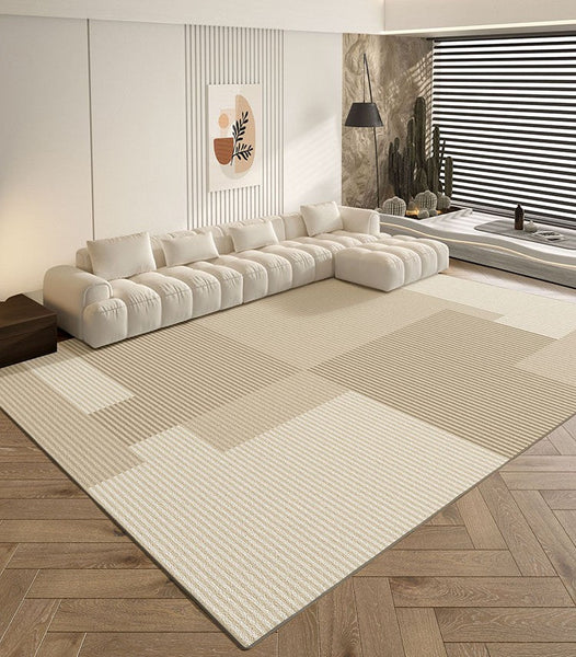 Geometric Contemporary Rugs Next to Bed, Modern Carpets for Dining Room, Large Modern Rugs for Living Room, Contemporary Modern Rugs for Sale-Silvia Home Craft
