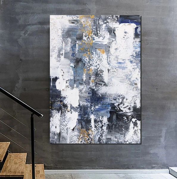 Large Painting Behind Couch, Buy Abstract Painting Online, Living Room Wall Art Paintings, Acrylic Abstract Paintings Behind Sofa, Simple Modern Art-Silvia Home Craft