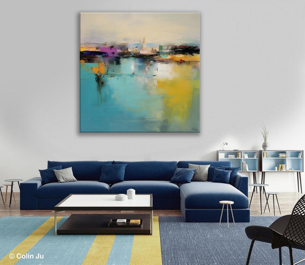 Large Abstract Painting for Bedroom, Modern Acrylic Paintings, Original Modern Wall Art Paintings, Oversized Contemporary Canvas Paintings-Silvia Home Craft