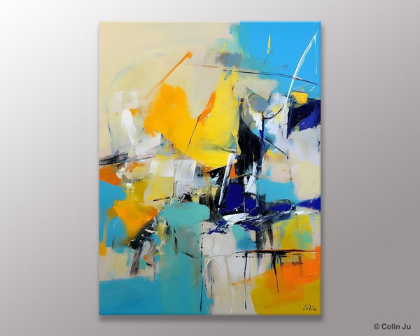 Original Canvas Wall Art, Oversized Contemporary Acrylic Paintings, Modern Abstract Paintings, Extra Large Canvas Painting for Living Room-Silvia Home Craft