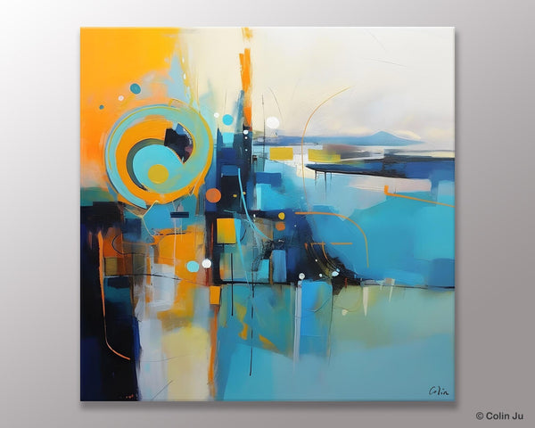 Modern Acrylic Paintings, Large Abstract Painting for Bedroom, Original Modern Wall Art Paintings, Oversized Contemporary Canvas Paintings-Silvia Home Craft