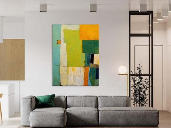 Simple Modern Wall Art, Oversized Contemporary Acrylic Paintings, Extra Large Canvas Painting for Living Room, Original Abstract Paintings-Silvia Home Craft
