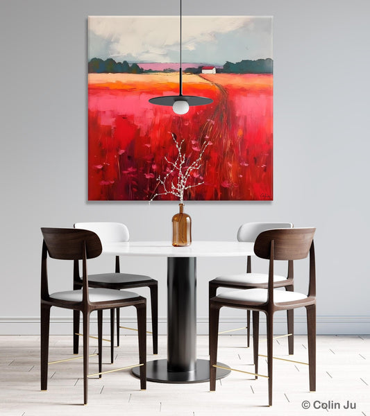 Original Landscape Paintings, Oversized Modern Wall Art Paintings, Modern Acrylic Artwork on Canvas, Large Abstract Painting for Living Room-Silvia Home Craft