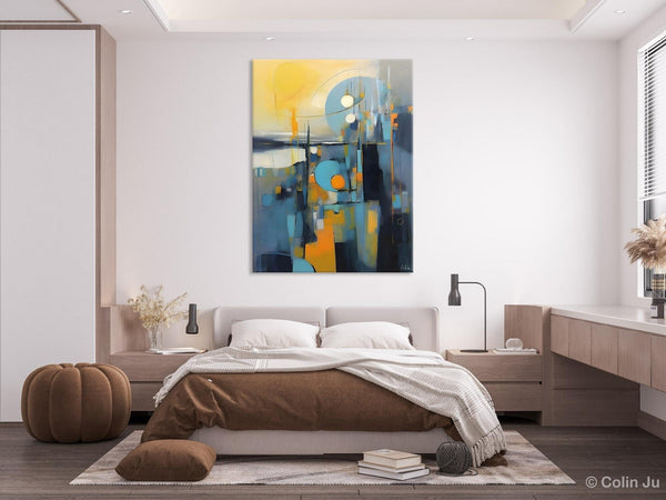 Extra Large Painting for Sale, Oversized Contemporary Acrylic Paintings, Extra Large Canvas Painting for Bedroom, Original Abstract Painting-Silvia Home Craft