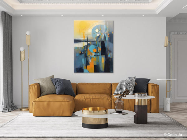 Extra Large Painting for Sale, Oversized Contemporary Acrylic Paintings, Extra Large Canvas Painting for Bedroom, Original Abstract Painting-Silvia Home Craft