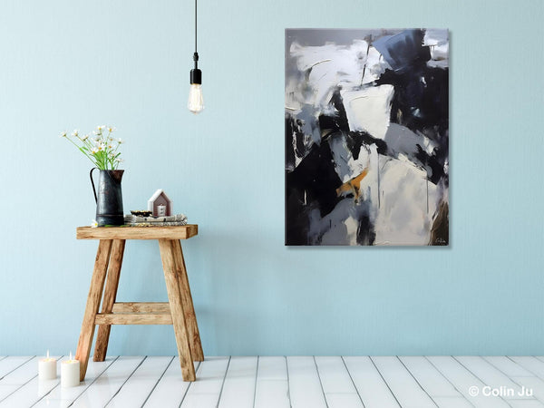Extra Large Painting on Canvas, Contemporary Acrylic Paintings, Extra Large Canvas Paintings for Bedroom, Large Original Abstract Wall Art-Silvia Home Craft