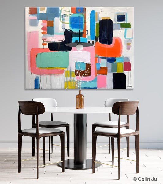 Contemporary Acrylic Paintings, Modern Wall Art Ideas for Living Room, Extra Large Canvas Paintings, Original Abstract Painting, Impasto Art-Silvia Home Craft