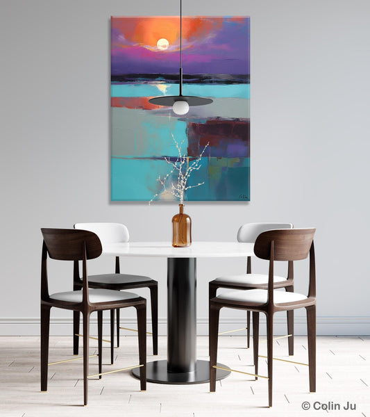 Extra Large Painting on Canvas, Oversized Contemporary Acrylic Painting, Extra Large Canvas Painting for Bedroom, Original Abstract Painting-Silvia Home Craft