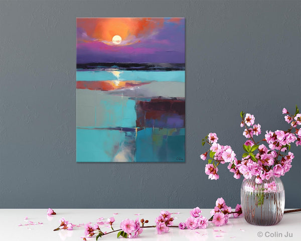 Extra Large Painting on Canvas, Oversized Contemporary Acrylic Painting, Extra Large Canvas Painting for Bedroom, Original Abstract Painting-Silvia Home Craft