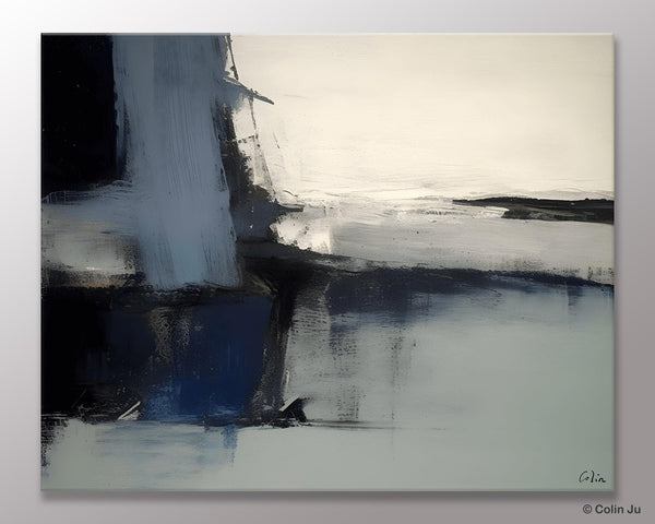 Abstract Painting for Bedroom, Large Original Abstract Art, Contemporary Acrylic Paintings, Abstract Painting on Canvas, Simple Wall Art-Silvia Home Craft