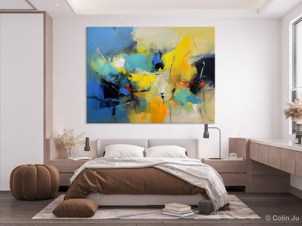 Hand Painted Canvas Art, Contemporary Acrylic Art, Oversized Canvas Paintings, Original Abstract Art, Huge Wall Art Ideas for Living Room-Silvia Home Craft