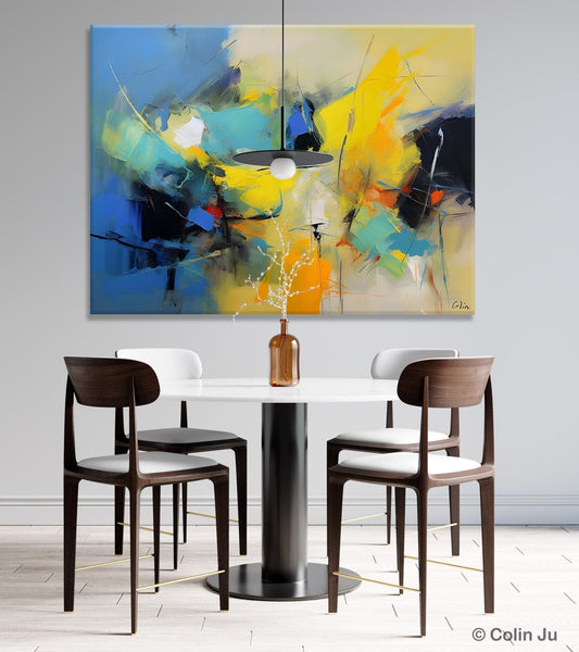 Hand Painted Canvas Art, Contemporary Acrylic Art, Oversized Canvas Paintings, Original Abstract Art, Huge Wall Art Ideas for Living Room-Silvia Home Craft