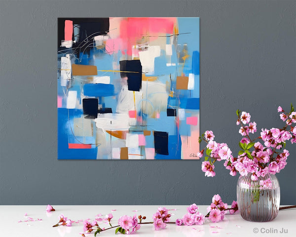 Modern Canvas Paintings, Contemporary Canvas Art, Original Modern Wall Art, Modern Acrylic Artwork, Large Abstract Painting for Dining Room-Silvia Home Craft