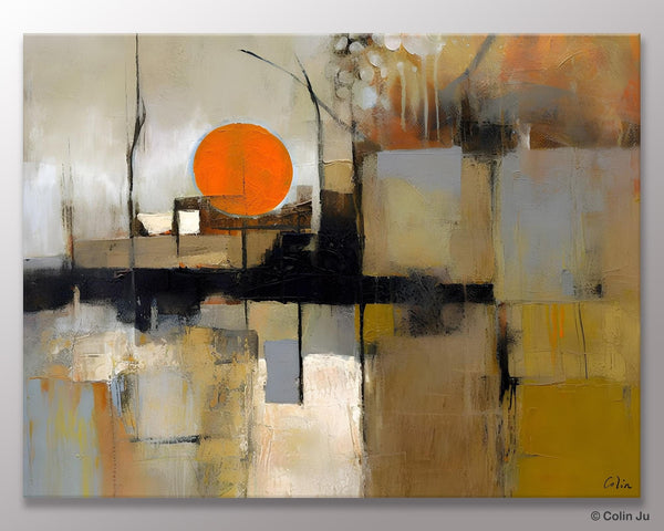 Large Wall Art Ideas for Living Room, Hand Painted Canvas Art, Oversized Canvas Paintings, Original Abstract Art, Contemporary Acrylic Art-Silvia Home Craft