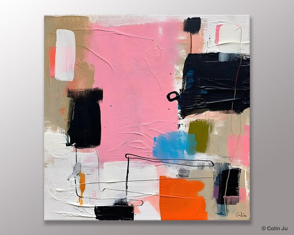 Modern Acrylic Artwork, Large Abstract Painting for Bedroom, Original Abstract Wall Art, Modern Canvas Paintings, Contemporary Canvas Art-Silvia Home Craft