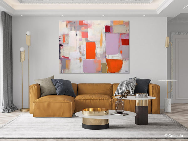 Large Wall Art Ideas for Bedroom, Hand Painted Canvas Art, Oversized Canvas Paintings, Original Abstract Art, Contemporary Acrylic Artwork-Silvia Home Craft