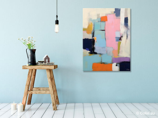 Original Canvas Art, Contemporary Acrylic Painting on Canvas, Large Wall Art Painting for Bedroom, Oversized Modern Abstract Wall Paintings-Silvia Home Craft