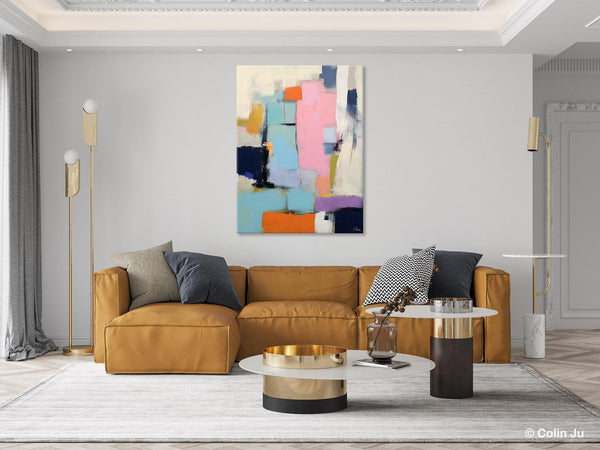 Original Canvas Art, Contemporary Acrylic Painting on Canvas, Large Wall Art Painting for Bedroom, Oversized Modern Abstract Wall Paintings-Silvia Home Craft