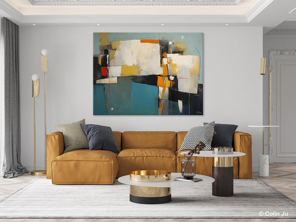 Hand Painted Canvas Art, Large Wall Art Ideas for Living Room, Oversized Canvas Paintings, Original Abstract Art, Contemporary Acrylic Art-Silvia Home Craft