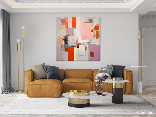 Original Abstract Wall Art, Modern Canvas Paintings, Large Abstract Painting for Bedroom, Modern Acrylic Artwork, Contemporary Canvas Art-Silvia Home Craft