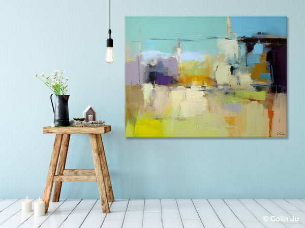Large Acrylic Paintings on Canvas, Original Abstract Art, Contemporary Acrylic Painting on Canvas, Oversized Modern Abstract Wall Paintings-Silvia Home Craft