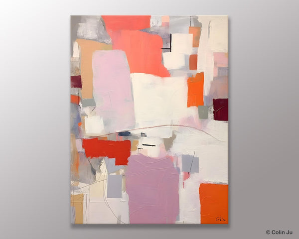 Contemporary Acrylic Painting on Canvas, Large Wall Art Painting for Bedroom, Original Canvas Art, Oversized Modern Abstract Wall Paintings-Silvia Home Craft