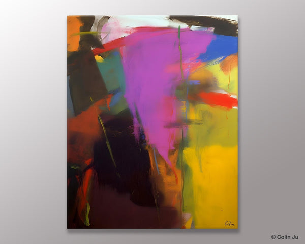 Large Original Abstract Wall Art, Contemporary Acrylic Paintings, Extra Large Abstract Painting for Dining Room, Abstract Painting on Canvas-Silvia Home Craft