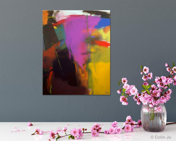 Large Original Abstract Wall Art, Contemporary Acrylic Paintings, Extra Large Abstract Painting for Dining Room, Abstract Painting on Canvas-Silvia Home Craft