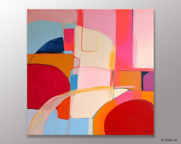 Modern Acrylic Artwork, Simple Canvas Paintings, Large Abstract Painting for Dining Room, Contemporary Canvas Art, Original Modern Wall Art-Silvia Home Craft