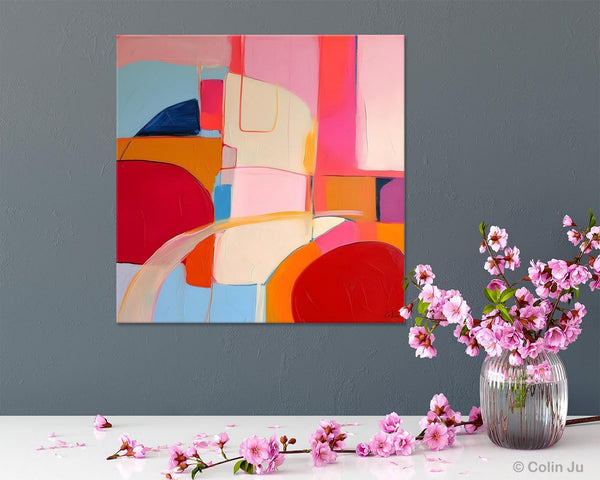 Modern Acrylic Artwork, Simple Canvas Paintings, Large Abstract Painting for Dining Room, Contemporary Canvas Art, Original Modern Wall Art-Silvia Home Craft
