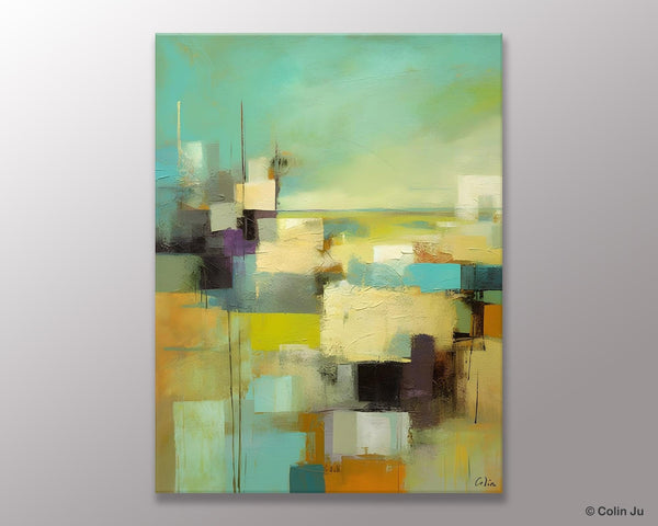 Original Canvas Art, Contemporary Acrylic Painting on Canvas, Large Wall Art Painting for Bedroom, Oversized Modern Abstract Wall Paintings-Silvia Home Craft